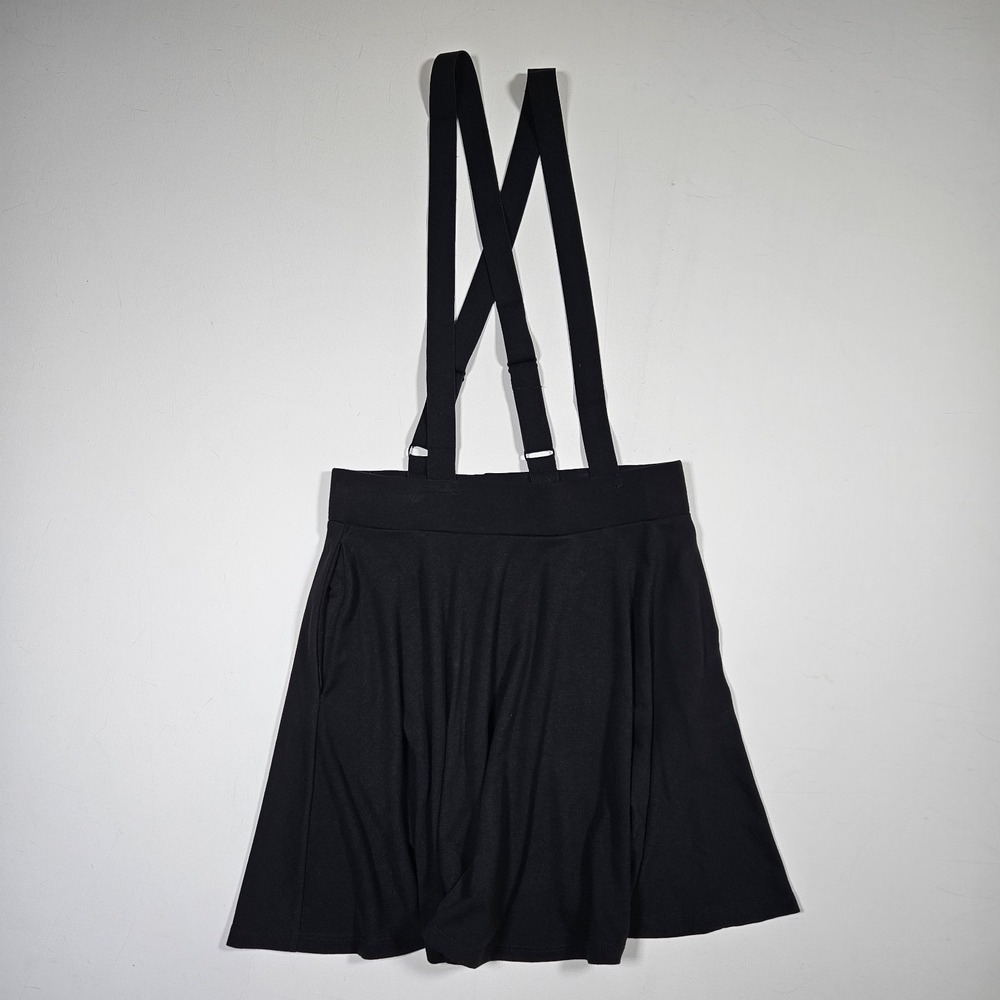 Hot‎ Topic Suspender Skirt XS Black Skater Flare A-Line Goth Punk Alternative